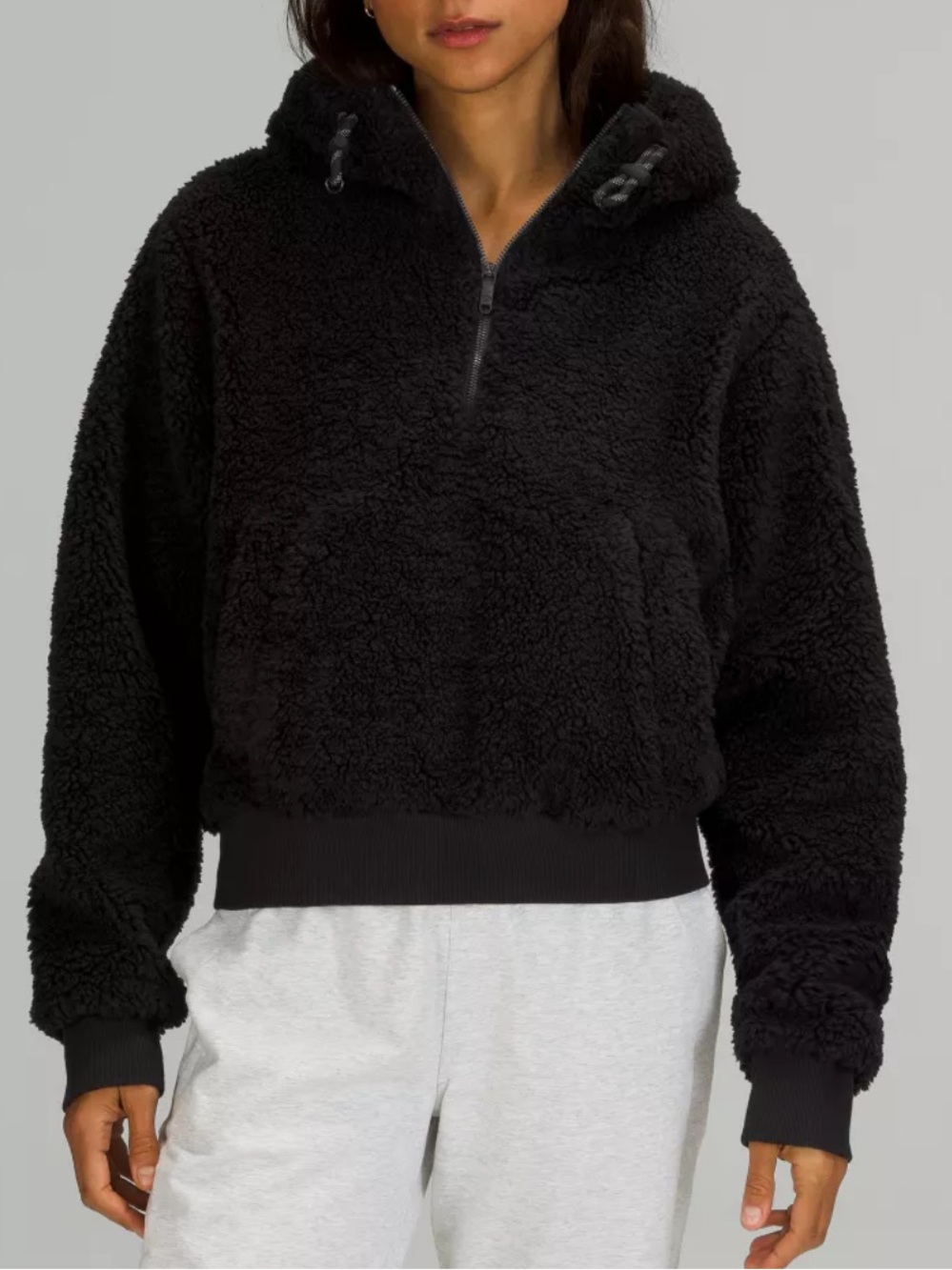 LULULEMON ATHLETICA Women’s Plush Sherpa Half Zip Hooded Sweater